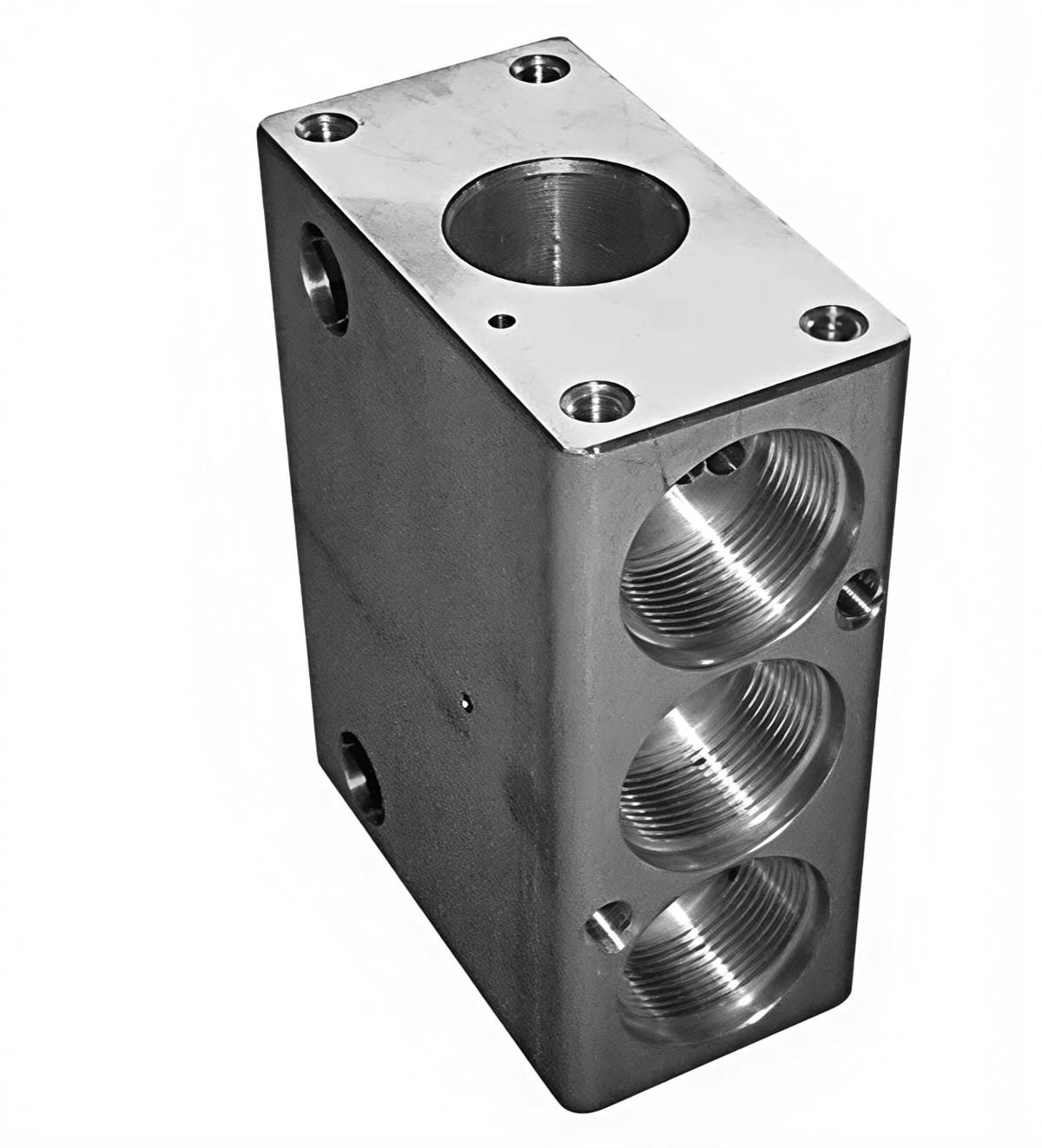Rectangular Manifold Block – Multiple Threaded Ports
